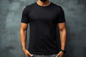 black man t-shirt for mockup design
