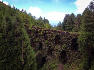 Ancient Aqueduct view (Aqueduto do Carvao), Sao Miguel, Azores