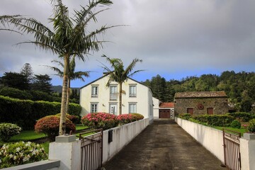 Rural landscape view near Sete Cidades area, Sao Miguel, Azores