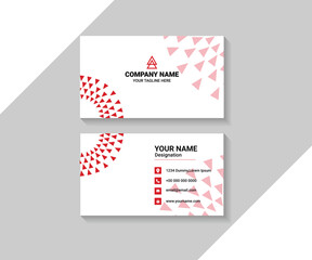 White and red business card design