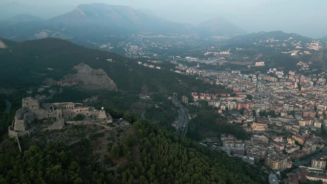 Aerial view of the city of Salerno