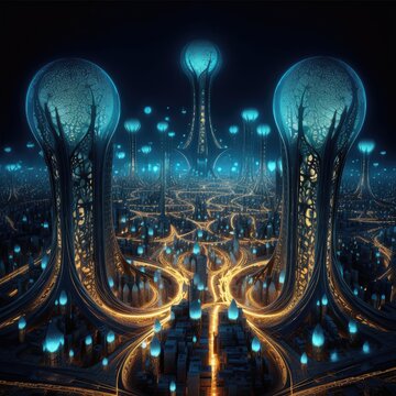 Abstract sci-fi effect background