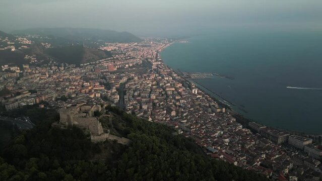 Aerial view of the city of Salerno