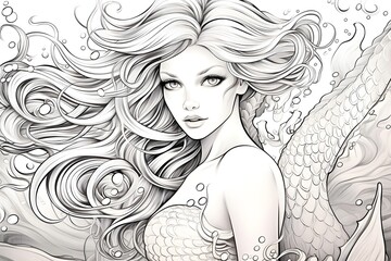 Coloring mermaid