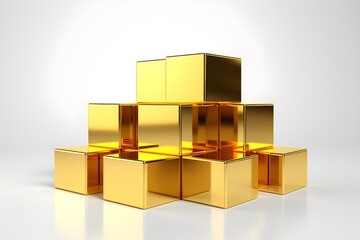 Obraz premium Gold cubes