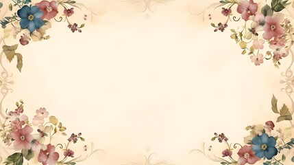 Obraz na płótnie Canvas Flower pattern frame