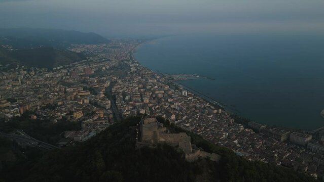 Aerial view of the city of Salerno
