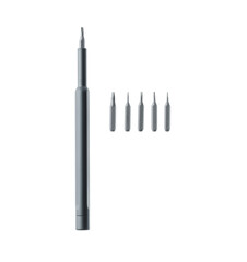 small screwdriver for repairing small parts, top view on transparent background