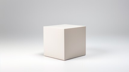 Obraz premium Square white box isolated on white background.