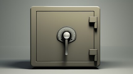 safe deposit box. Illustration with empty place for text. 3D rendering. generative AI 