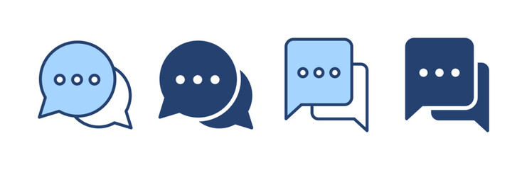 Chat icon vector. speech bubble sign and symbol. comment icon. message - obrazy, fototapety, plakaty