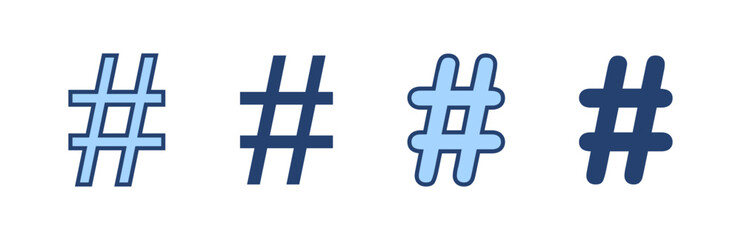 Hashtag icon vector. hashtag sign and symbol