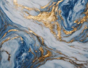 Blue and Gold: A close up of a blue and gold marble texture, creating a stunning and glamorous contrast. The image has a soft and smooth appearance.