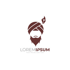 People face logo with simple, India food icon