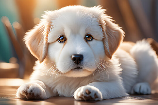 picture of a cute dog. Generative AI.