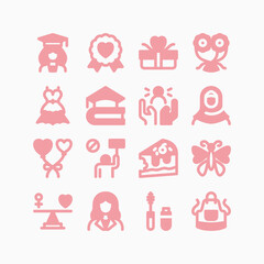 Apron Glyp style icon vector design and illustration template