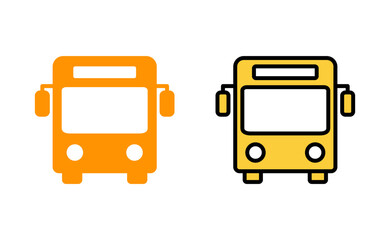 Bus icon set for web and mobile app. bus sign and symbol. transport symbol