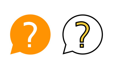 Question icon set for web and mobile app. question mark sign and symbol