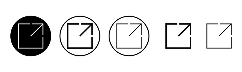 External link icon set illustration. link sign and symbol. hyperlink symbol