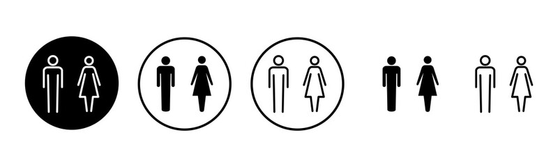 Man and woman icon set illustration. male and female sign and symbol. Girls and boys