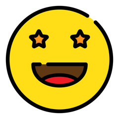 Obraz premium star smiley face icon