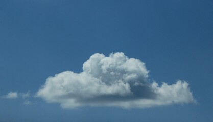 Solitary Cumulous Cloud in a Blue Sky