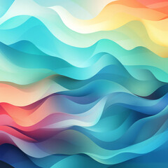 Abstract vector background with waves in blue, orange and yellow colors.Dynamic Effect Abstract Background