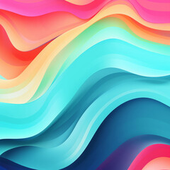 Colorful wavy background. Vector illustration for your design., Dynamic Effect Abstract Background