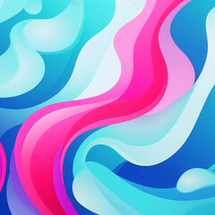 Dynamic Effect Abstract Background, Abstract background with blue and pink wavy lines. Vector illustration.
