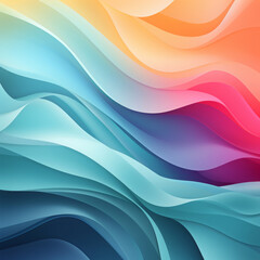 Dynamic Effect Abstract Background, abstract background with smooth lines in blue, orange and pink colors