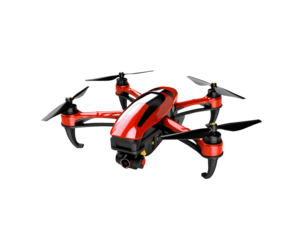 Modern Flying drone (PNG) isolated on transparent background, AI