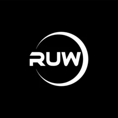 Fotobehang RUW Letter Logo Design, Inspiration for a Unique Identity. Modern Elegance and Creative Design. Watermark Your Success with the Striking this Logo. © Mamunur