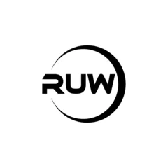 Fotobehang RUW Letter Logo Design, Inspiration for a Unique Identity. Modern Elegance and Creative Design. Watermark Your Success with the Striking this Logo. © Mamunur
