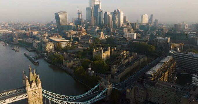  Tower Of London And City Skyline In Early Morning Summer Light