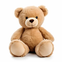 Obraz premium teddy bear sitting isolated on white