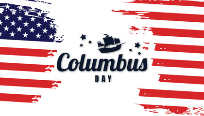 Happy columbus day illustration design