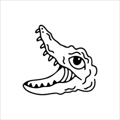 vector illustration of crocodile head