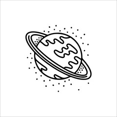 vector illustration of planet outline