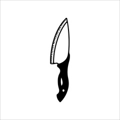 vector illustration of kitchen knife
