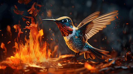 A Bird's Dance in the Inferno