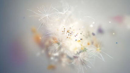 Natural Minimal Delicate Plant Inspired Wallpaper · Plants & Stems & Roots Exploding in Space · Soft Color Palette 