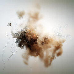 Abstract Autumnal Background with Particles Exploding · Concept Wallpaper Art