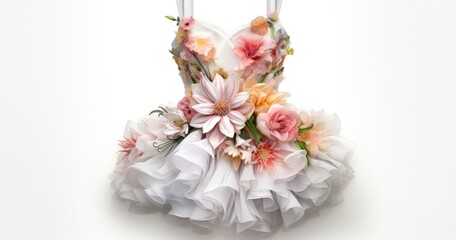 Obraz na płótnie Canvas flower wedding dress