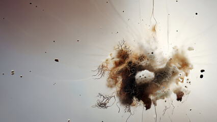 Abstract Autumnal Background with Particles Exploding · Concept Wallpaper Art