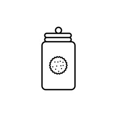 Cookies jar line icon, linear illustration on white background..eps