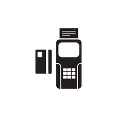 credit, card, terminal, icon,solid pictogram flat illustration on white background..eps