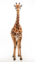 Naklejka premium Giraffe isolated on a white background