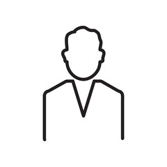 Businessman icon liner vector trendy style flat illustration on white background..eps