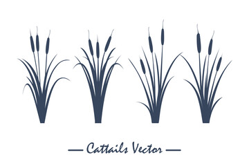 cattail icon logo design vector isolated illustration