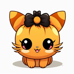 kawaii halloween cat clipart 